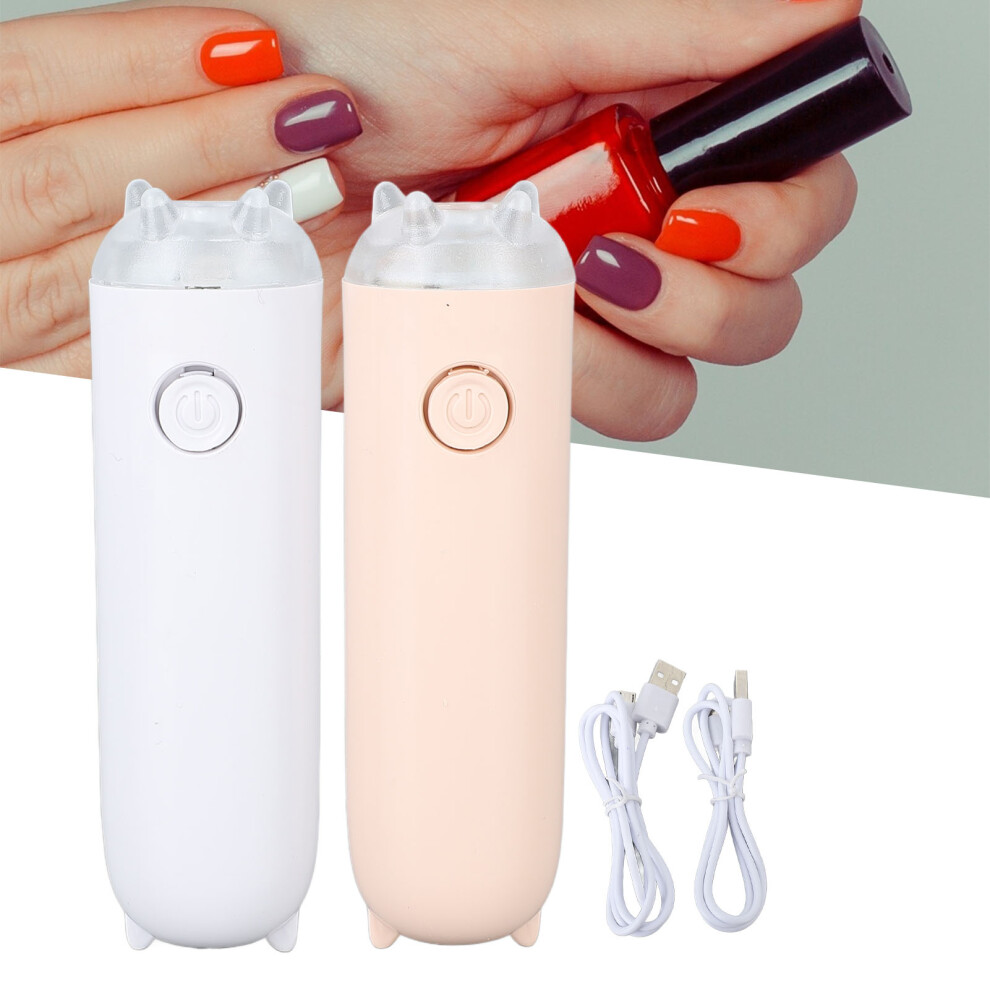 2pcs USB Rechargeable Portable Nail Curing Lamp ABS 230mAh Handheld
