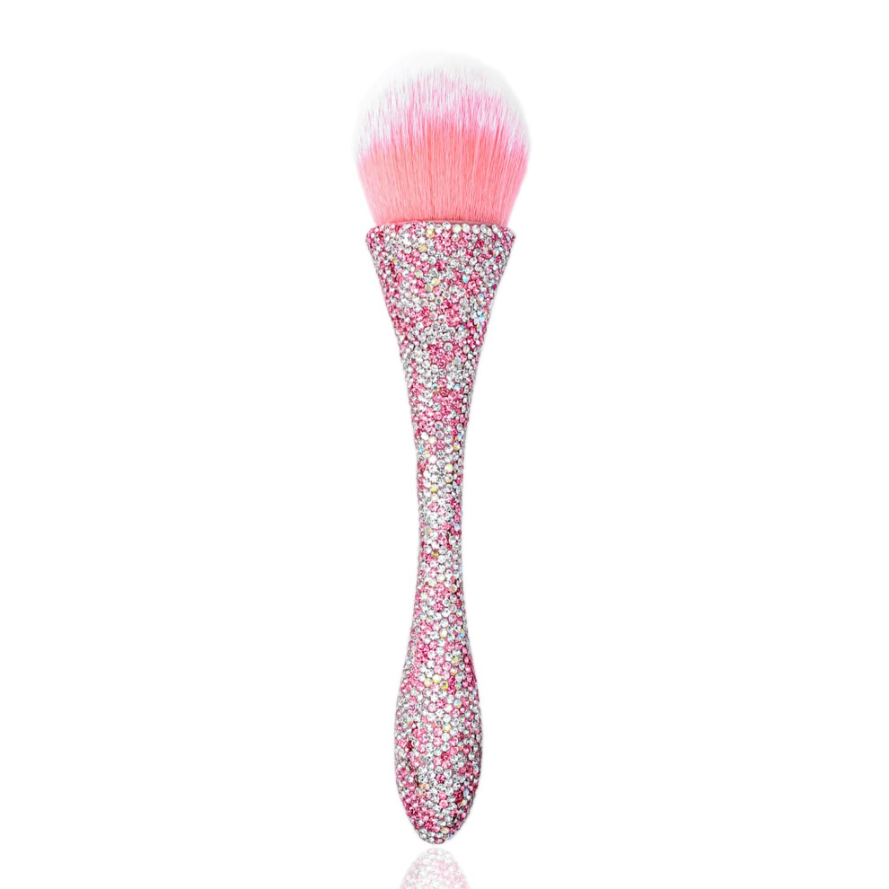 Soft Nail Dust Brush with Crystal Handle, UltraSoft Bristles for Professional Manicure Cleaning