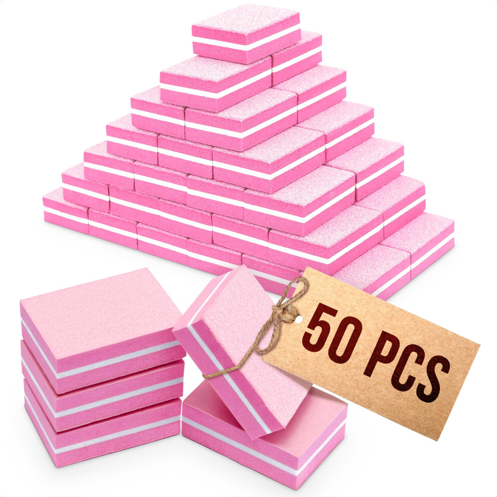 100/180 Grit Nail Buffer Block 50 Pack for Natural, Gel and Acrylic Nails â Professional FourSided Salon Quality