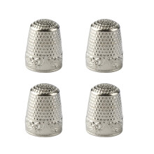 4pcs Metal Sewing Thimble Finger Protectors for Quilting and Embroidery, Needle Injury Guard