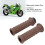 Motorcycle Handle Grip 25mm Left Right Silicone ABS Universal Fit Brown 3