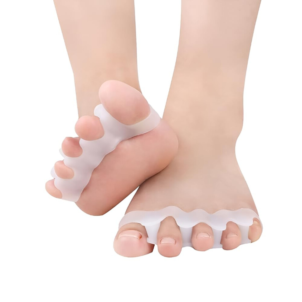 Toe Separators Soft Gel Toe Spacers for Bunions and Hammer Toe Relief, Alignment and Comfort