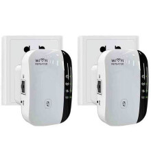 2-pakkausinen WiFi-signaalinvahvistin, jopa 2640 neliöjalkaa, langaton toistin Ethernet-portilla, yhden napautuksen asennus, Alexa-yhteensopiva