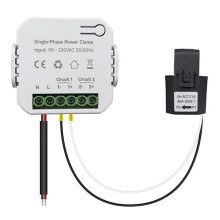 Compteur d'énergie intelligent Tuya Zigbee 80 A avec pince ampèremétrique pour transformateur de courant, moniteur de puissance kWh, statistiques