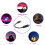 Projetor espacial portátil USB LED roxo 5