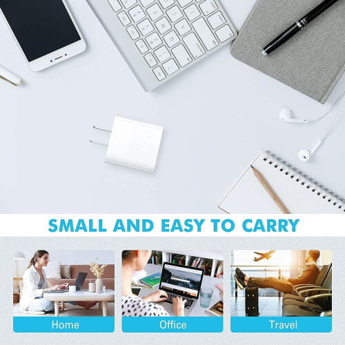 Φορτιστής τοίχου EpicGadget20W USB C2 θύρες, συμβατός με iPhone13/12/11Pro Max, iPad Pro, MacBook, Samsung Galaxy, 2