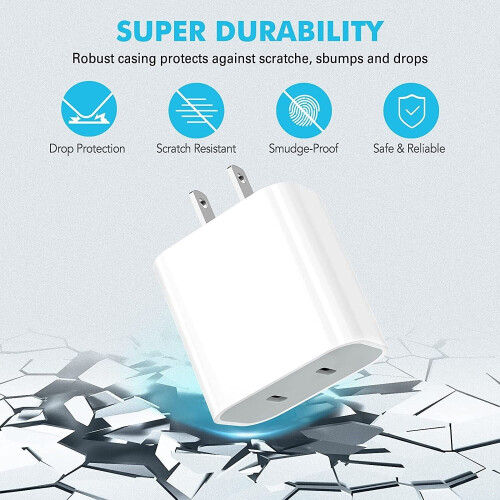 Φορτιστής τοίχου EpicGadget20W USB C2, συμβατός με iPhone13/12/11Pro Max, συμβατός με iPad Pro, MacBook, 1