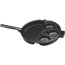 Norpro Nonstick Omelet Pan with Egg Poacher, One Size, As Shown