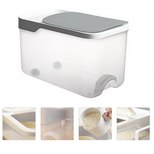 Caixas de plástico para armazenar cereais e grãos - 5 kg, cinza 2