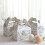 Κουτιά δώρου Efavormart25Pack με λευκό, πράσινο, σχέδιο φασκόμηλου, για πάρτι, με αέτωμα 3
