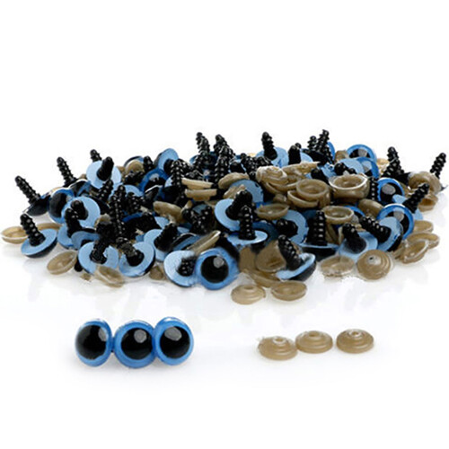Bluethy100Pcs8-20mm πλαστικά μάτια ασφαλείας για κούκλα αρκουδάκι, μαριονέτα, χειροτεχνία