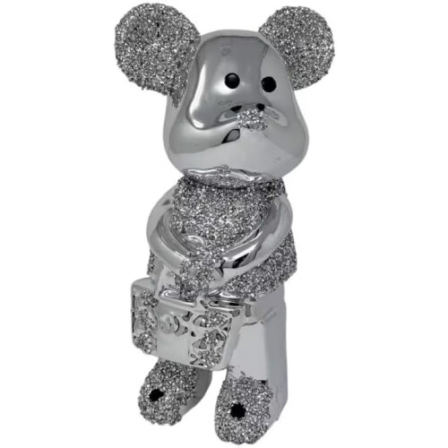 Silver 30cm Crushed Diamond Cartoon Mouse 1