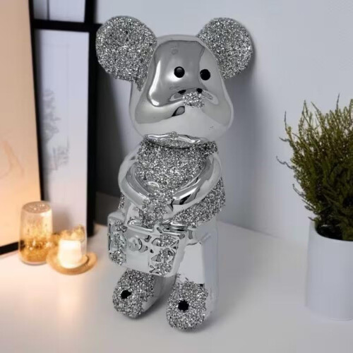 Silver 30cm Crushed Diamond Cartoon Mouse 2
