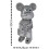 Silver 30cm Crushed Diamond Cartoon Mouse 4