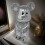 Silver 30cm Crushed Diamond Cartoon Mouse 5