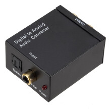 Digital to Analog Audio Converter Box Optical Coaxial Toslink to Stereo RCA Plug and Play