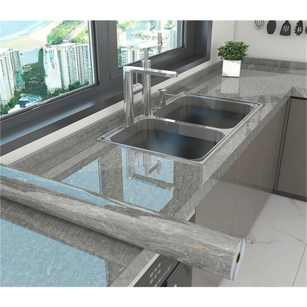Marble Kitchen Wallpaper Oilproof Waterproof Pvc Wall Stickers For Stove Backsplash 80Cm X 5M 9044945836615