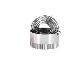 5 Pcs Stainless Steel Cookie Cutters Set Round and Heart Shapes for Baking and Biscuit Making