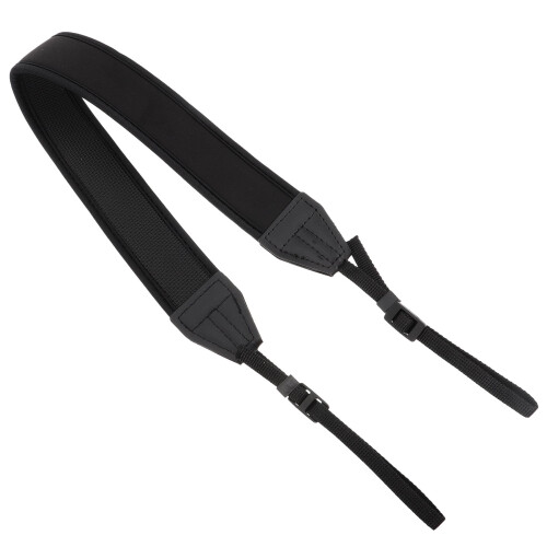 2 unidades de alça universal de neoprene para câmera, ajustável para uso externo, para pendurar no pescoço.