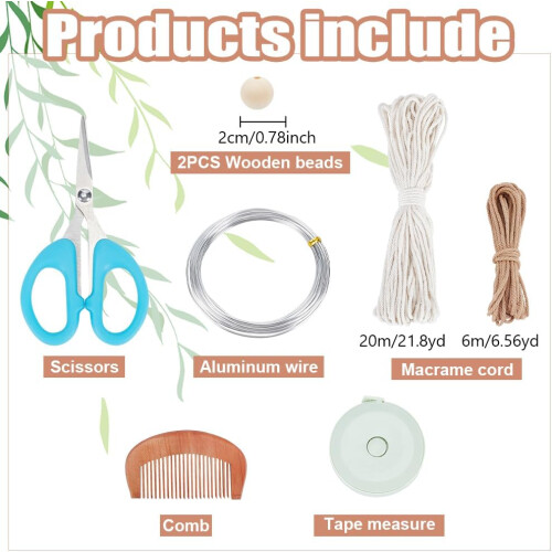 BEUNITONE2Σετ Κιτ DIY για Κρεμάστρες Τοίχου με Άγγελο Μακραμέ, Συμβατό με 2