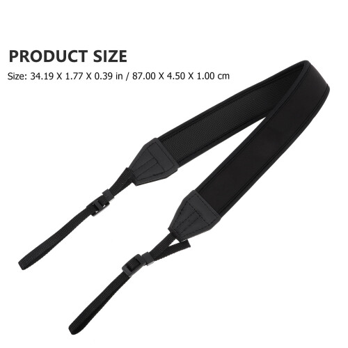2 unidades de alça universal de neoprene para câmera, ajustável para uso externo, para pendurar no pescoço. 1