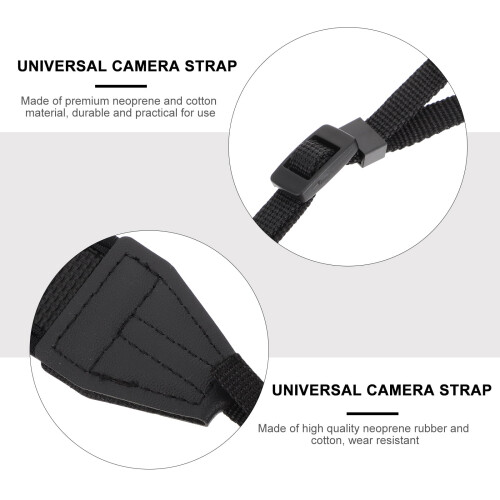 2 unidades de alça universal de neoprene para câmera, ajustável para uso externo, para pendurar no pescoço. 2