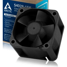 S4028-15K - 40x40x28mm ventilátor, 1400-15000RPM, PWM szabályozott, 4 tűs csatlakozó, 12V DC - fekete