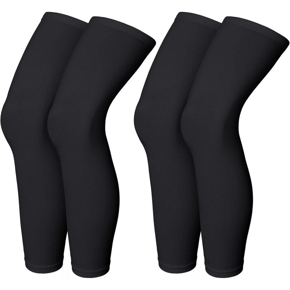Compression Leg Sleeve Full Length Leg Sleeves Sports Cycling Leg Sleeves for Men Women, Running, Basketball