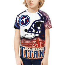 Maglietta a maniche corte dei Titans per ragazzi e ragazze, con logo della squadra di football americano, ideale come regalo per gli appassionati di