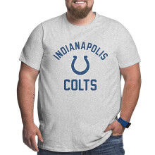 Camiseta de manga corta con el logo del equipo de fútbol americano Colts para hombres de tallas grandes y altas, ideal como regalo para aficionados