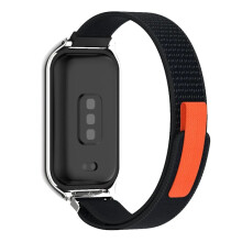 Bráisléad atá comhoiriúnach le Xiaomi Smart Band8 9Active, Gabhálais Athsholáthair Strap Faire, Dubh Airgead