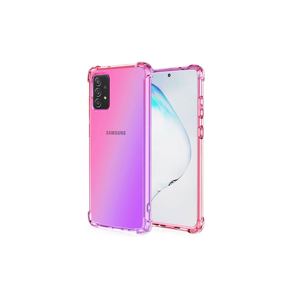 Compatible With Samsung Galaxy A52 - Stylish Floveme Protective Case Pink/Purple 9433291403617