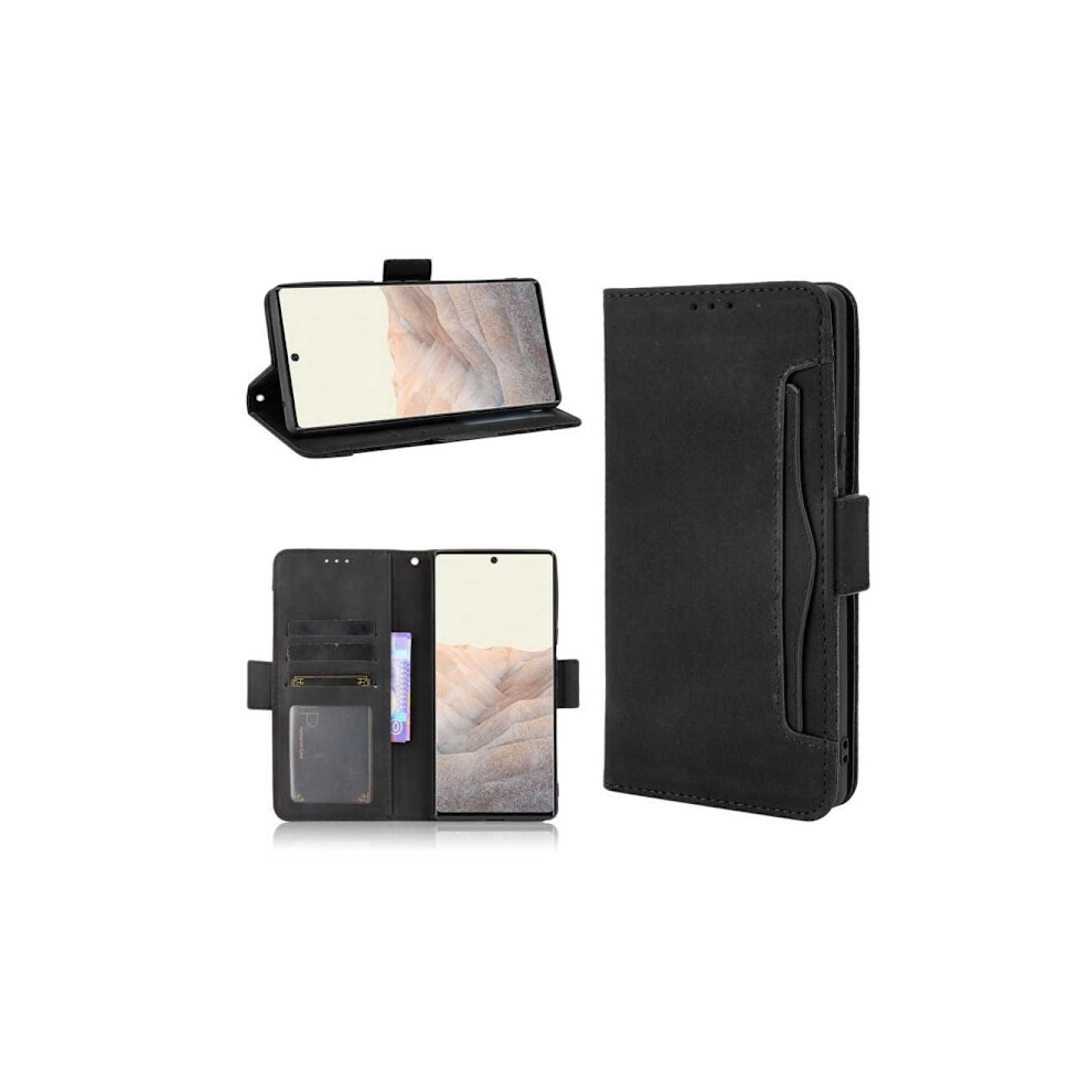 Google Pixel 6 Wallet Case Pu Leather 6-Compartment Winston V3 Black 9433291403792