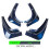 Kit com 4 para-lamas para Tesla Model 3 (dianteiro e traseiro) e protetor de para-brisa (azul) 1