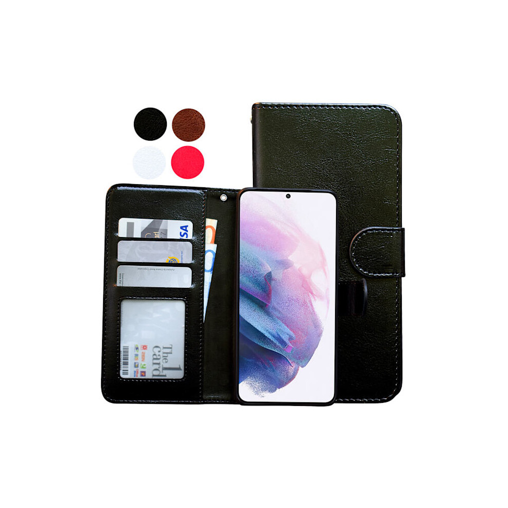 Compatible With Samsung Galaxy S21 Plus - Leather Case / Protection Black 9433291403587
