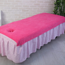 Massage Bed Sheet with Face Hole Soft Solid Color Spa Bath Towel Blanket for Beauty Salon 90x190cm