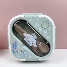 Sanrio Hello Kitty Kuromi Cinnamoroll kolmilokeroinen lounasrasia lusikalla ja haarukalla sarjakuvahahmokuvioinen säilytysrasia