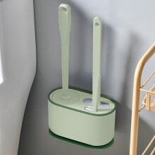 Escova de vaso sanitário e suporte Jacenvly2024Clearance com 3 escovas (redonda, plana de silicone e com fenda) – Limpa todos os cantos