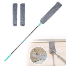 Flexible Gap Duster with Rust-proof Stainless Steel Pole, High-quality Microfiber Cloths for Tight Spaces, Retractable Under Appliance Cleaner for