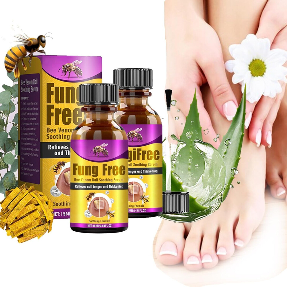Bee Venom Nail Growth Serum 2PCS  , Strengthen Thin Nails and Moisturize Cuticles