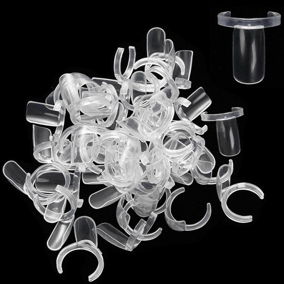 50pcs Nail Polish Display Ring with Flower Pattern for Nail Art Color Swatch and Practice Tips