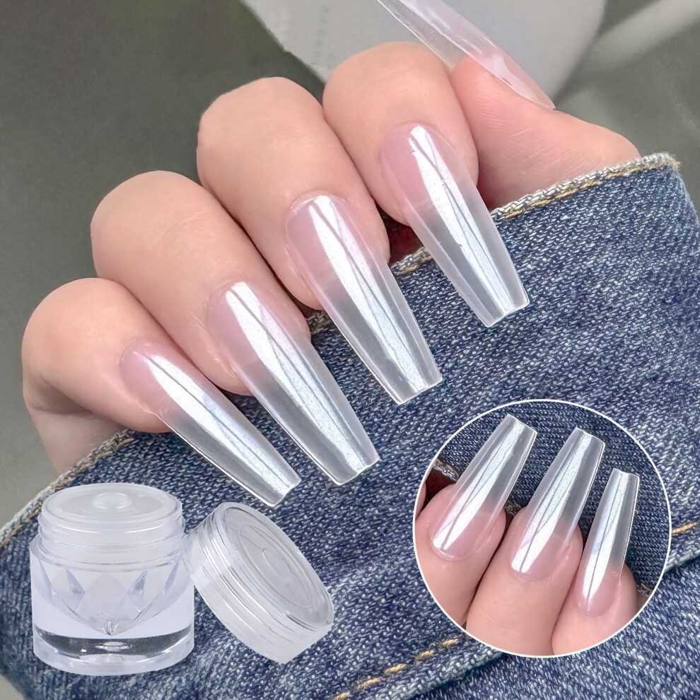 Chrome Nail Powder Pearl Mirror Effect Holographic Pigment for UV LED Gel Nail Art