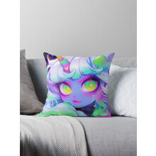 AIVO Kawaii Fantasy Neon Eenhoorn Anime Meisje Sierkussenhoezen Kussenhoes Bank Tweezijdig