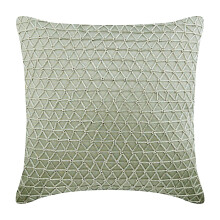 Funda de cojín para silla, decorativa, plateada, de tafetán, 40 x 40 cm, estampado geométrico, moderna, hecha a mano - Silver Tower