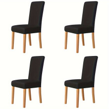 DEKAXID 4/6pcs Chair Slipcovers Waterproof Milk Fiber Fabric Back Chair Covers For Dining Room Restaurant Kitchen Home Decor