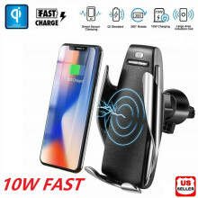 Support de charge rapide sans fil à fixation automatique pour voiture, compatible avec iPhone 15/14/13/12 et Samsung S10-S24, Note20 Ultra