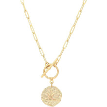 Collar con medallón de luna y estrella, oro de 18 quilates, cadena de eslabones ovalados, gargantilla, joyería celestial grande, 20 pulgadas