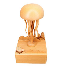 Quallen-Spieluhr aus Holz – das perfekte Geschenk zum Valentinstag oder zu Weihnachten für Teenager. Bezaubernde Ozean-Symphonie-Spieluhr aus Holz.