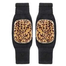 Winter Knee Pads Wool Double Thick Plus Velvet Warm Support for Men Women XL (T4)