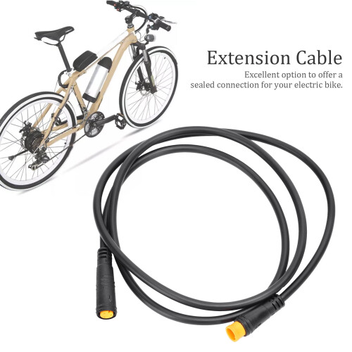 Cabo adaptador de conversão de conector de 3 pinos à prova d'água de 34,3 polegadas para bicicleta elétrica ( ) 2